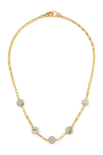 Lille Necklace - Prehinite Gold