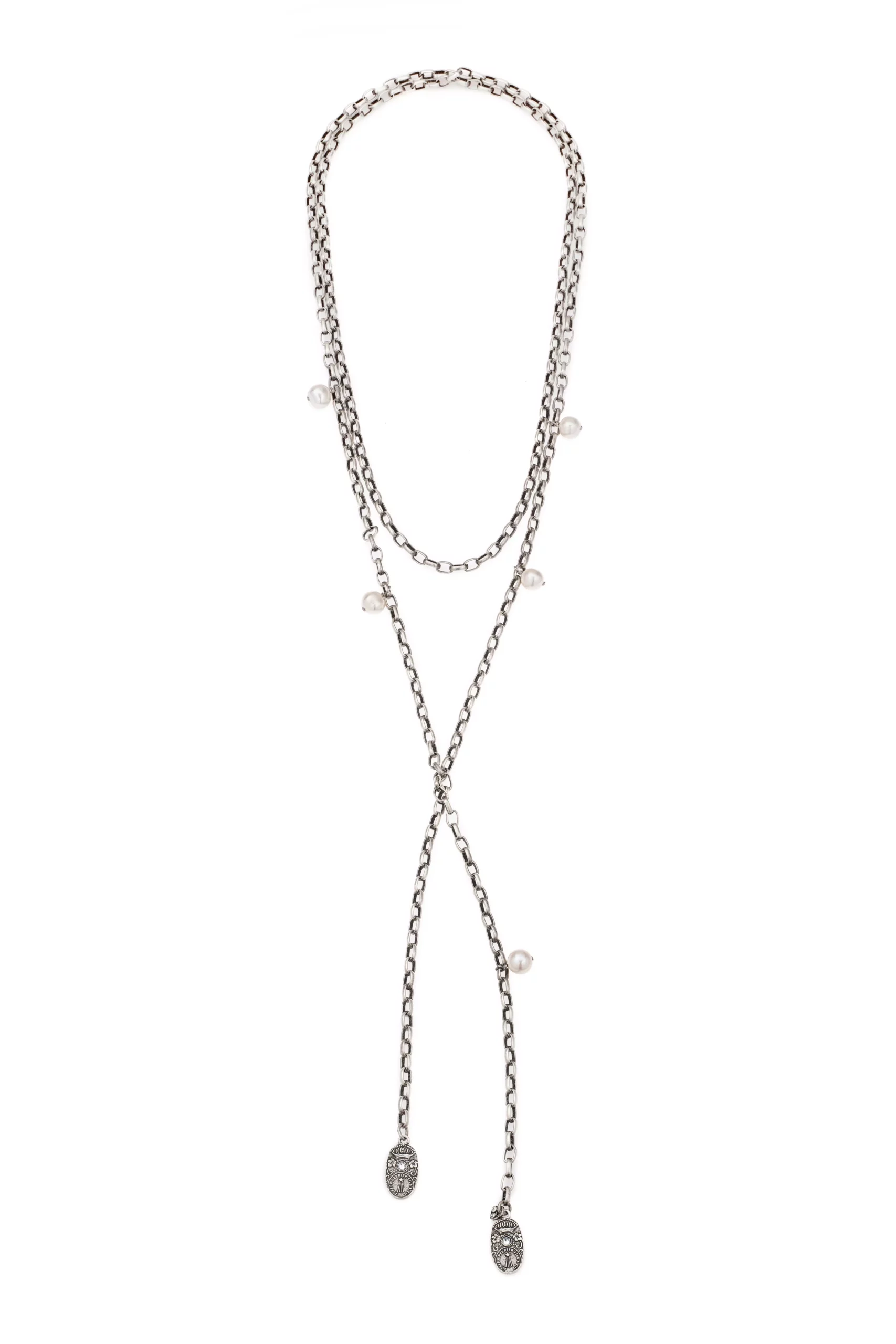 Cerise Necklace - Pearl Silver