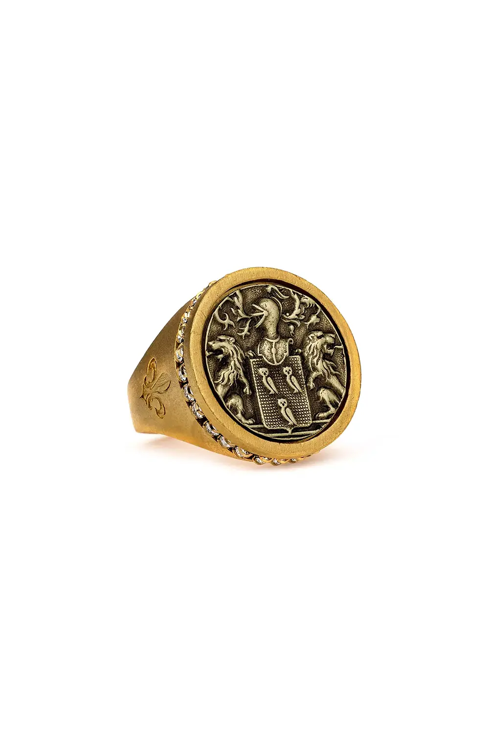 Austrian Crystal Signet Ring - Gold B