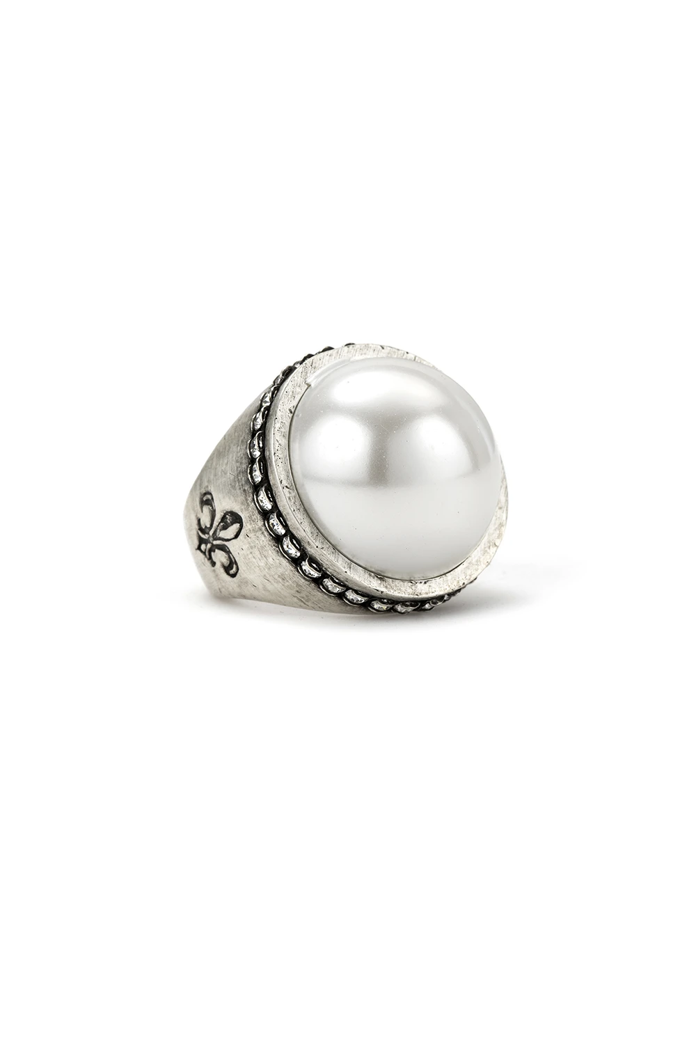Austrian Crystal Signet Ring - Pearl