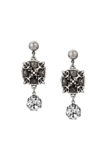 X Earrings - Silver