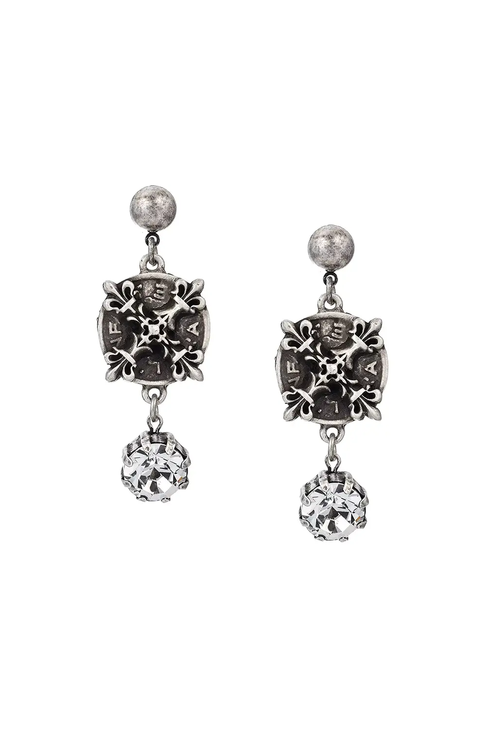 X Earrings - Silver