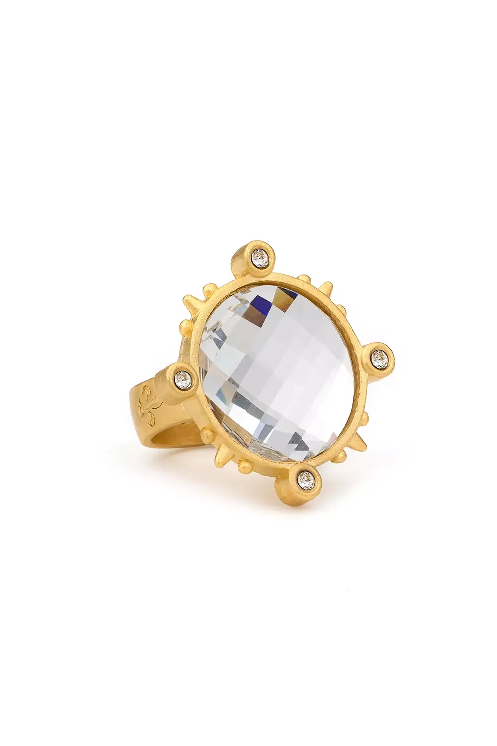 Spiked Ring - Gold, Austrian Crystal