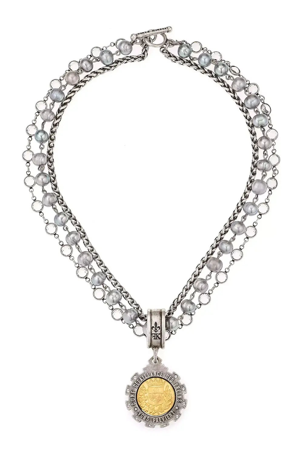 Ninette Necklace - Silver Pearl