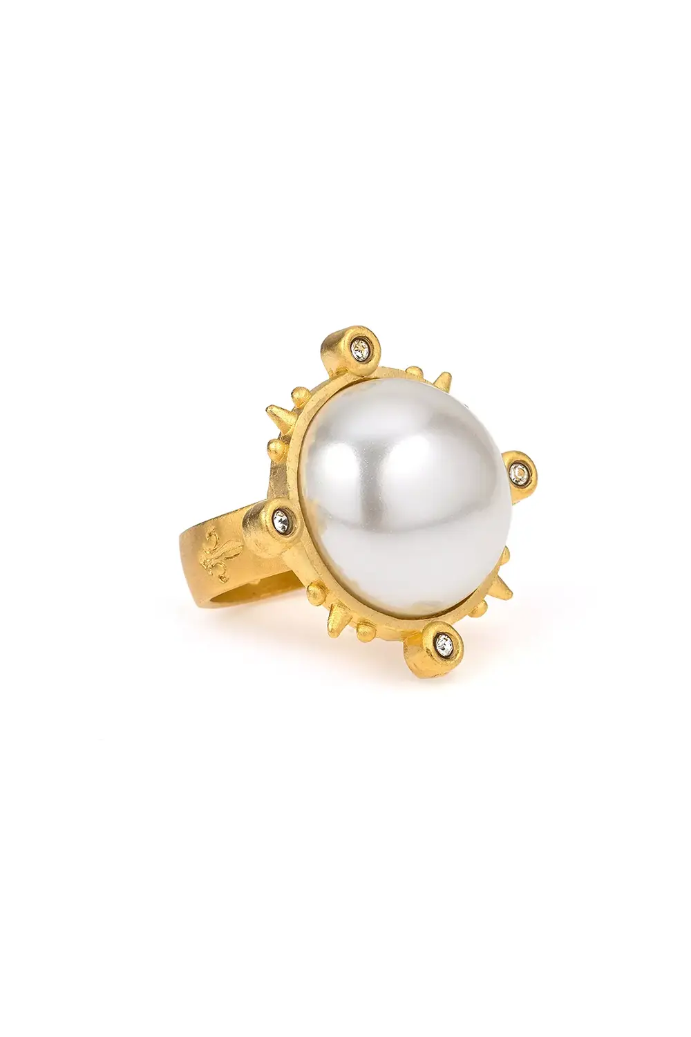 Spiked Ring - Gold, Pearl