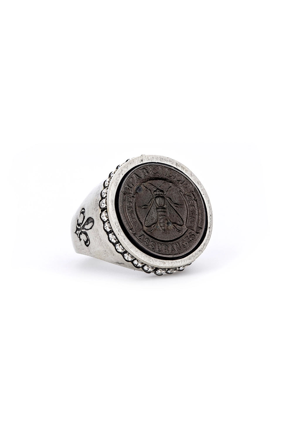 Austrian Crystal Signet Ring - Silver K