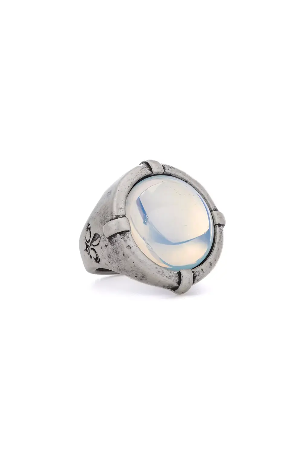 Signet Ring - Silver, White Mist