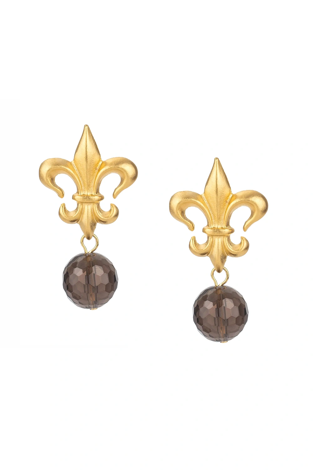 FK Fleur Earrings - Smoky Quartz