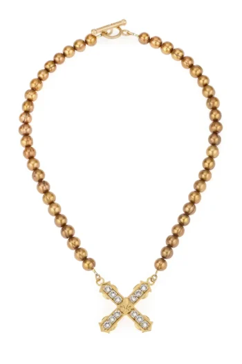 Chloe Necklace - Gold Pearl