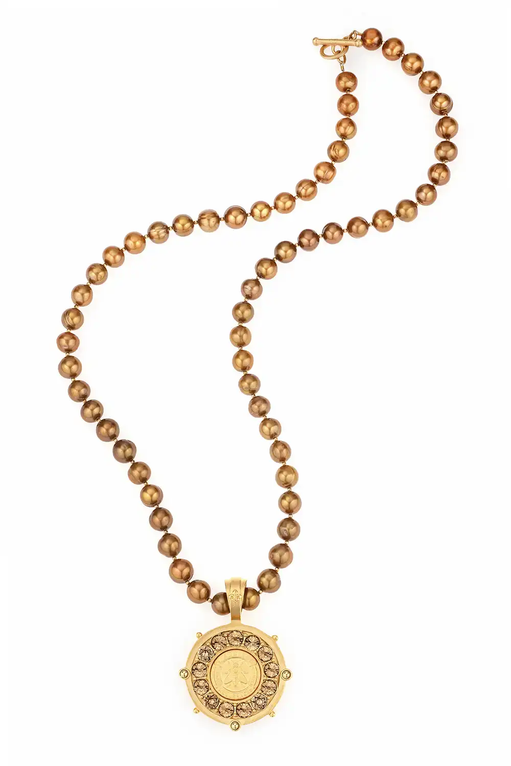 Genevive Necklace - Gold Pearl