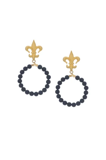 Farah Earrings – Onyx Gold