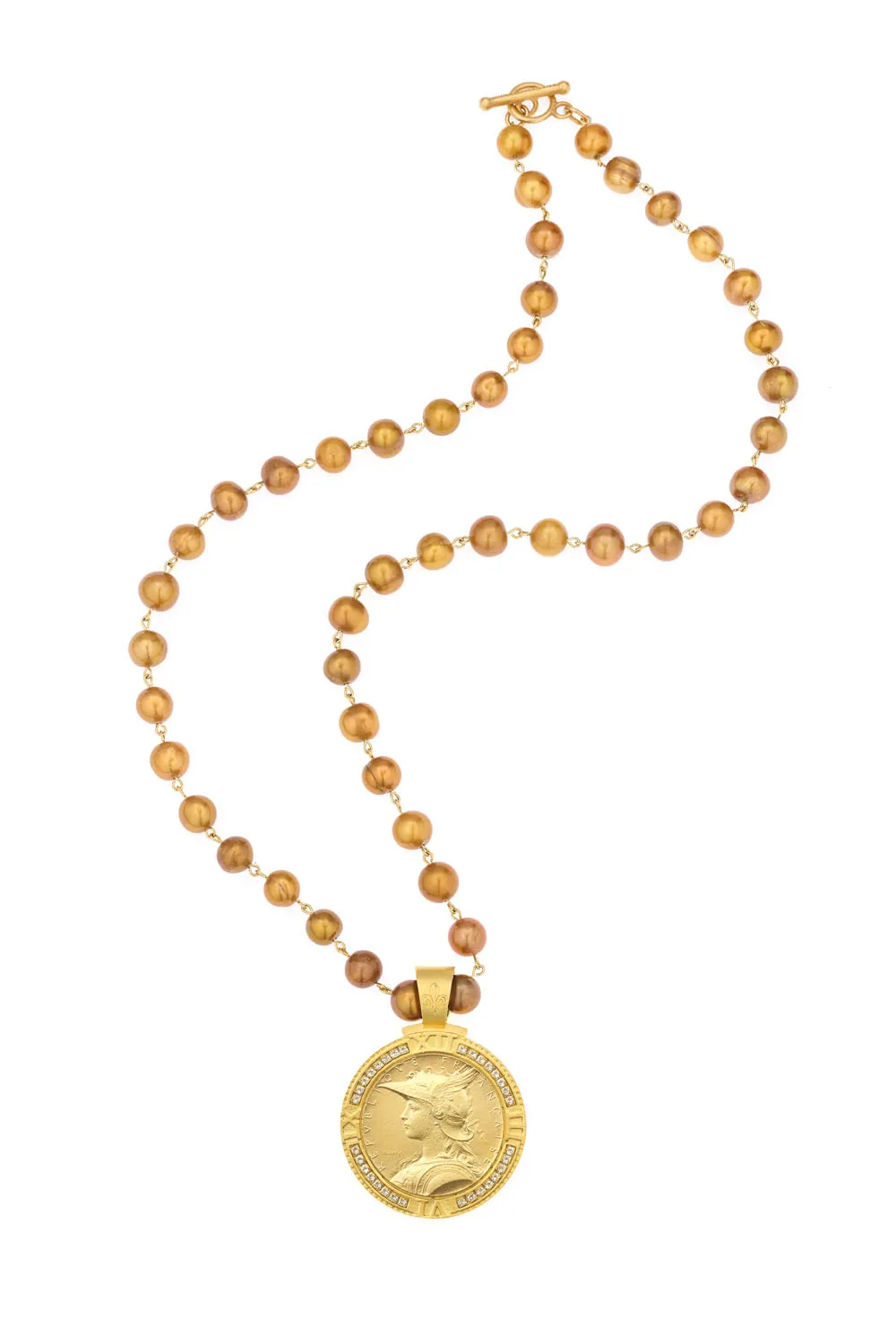 Emeraude Necklace - Gold Pearl