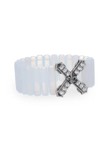 Hallie Bracelet – Opal Baguette Silver