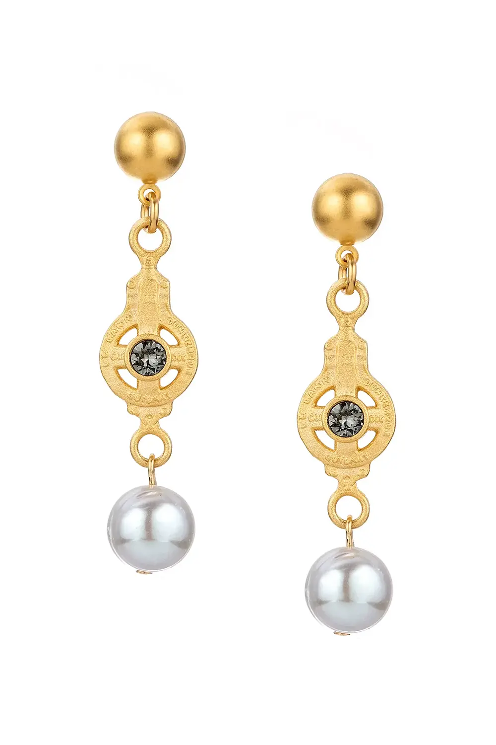 Mini Dunkerque Earrings - Silver Pearl