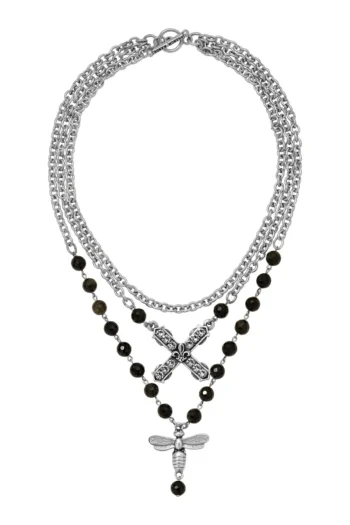 Angélique Necklace - Obsidian